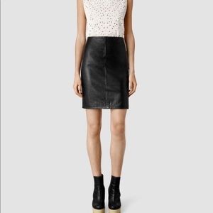 All Saints Leather Skirt